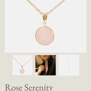 Serenity Rose Quartz Gold Necklace